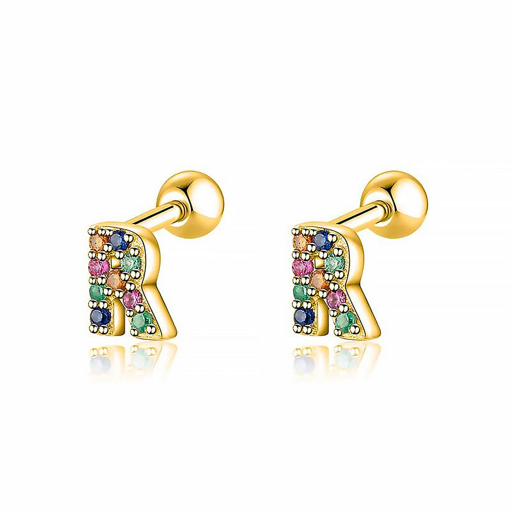 Buchstaben-Ohrringe mit Farbe - Letria | Shop Nory