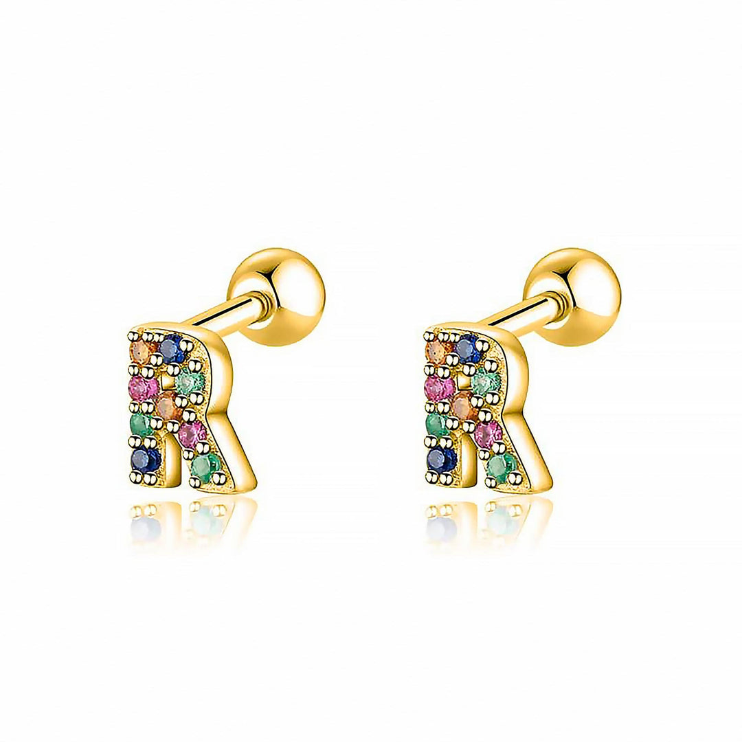 Buchstaben-Ohrringe mit Farbe - Letria | Shop Nory
