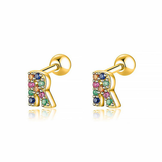 Buchstaben-Ohrringe mit Farbe - Letria | Shop Nory