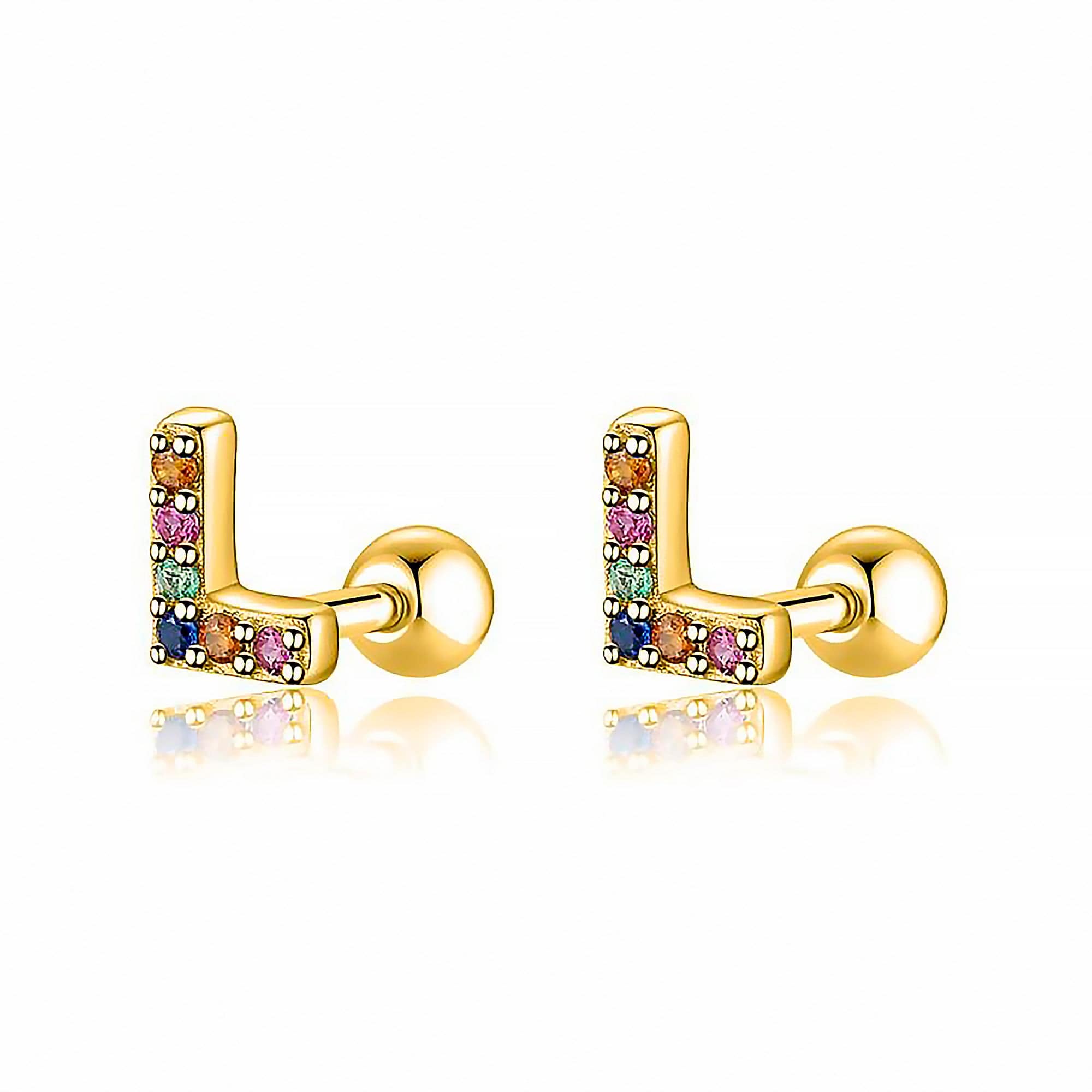 Buchstaben-Ohrringe mit Farbe - Letria | Shop Nory