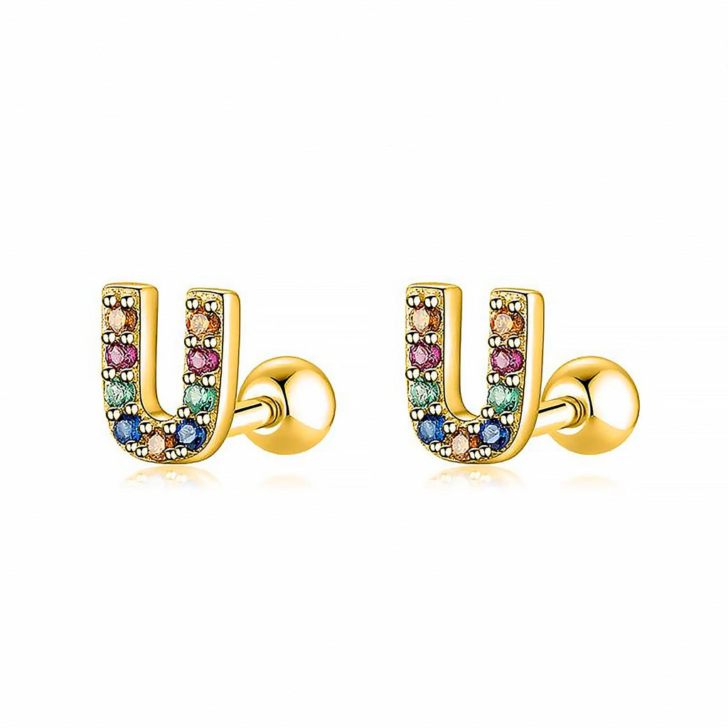 Buchstaben-Ohrringe mit Farbe - Letria | Shop Nory