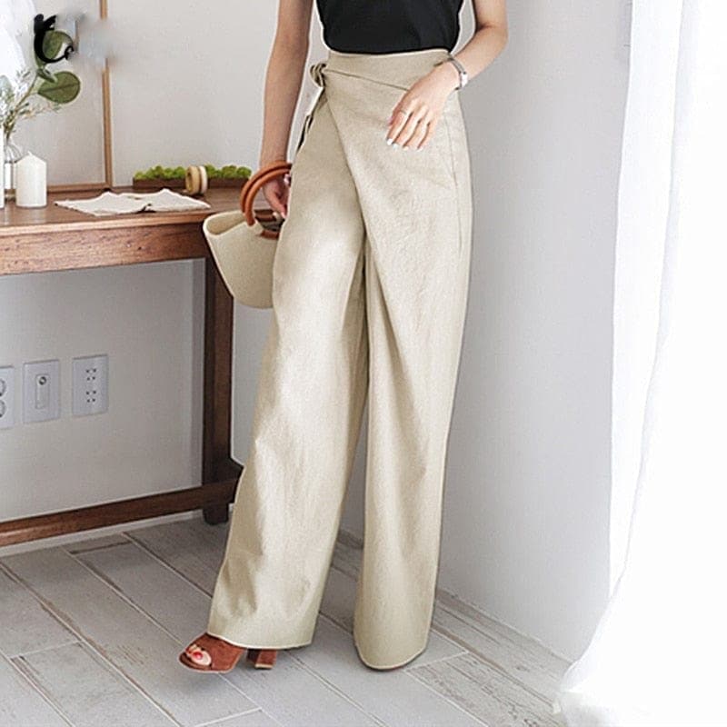Trendy Hohe Taillen Wickelhose