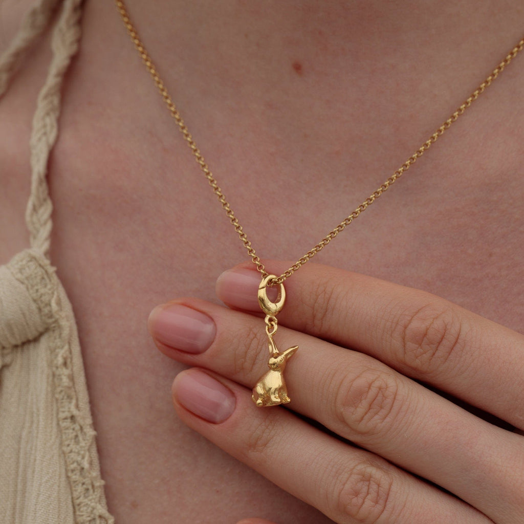 Gold Rabbit Charm Halskette | Shop Nory