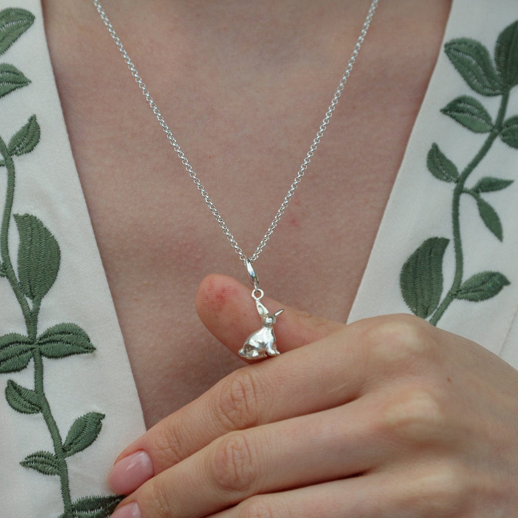Silberne Kaninchen Charm Halskette | Shop Nory