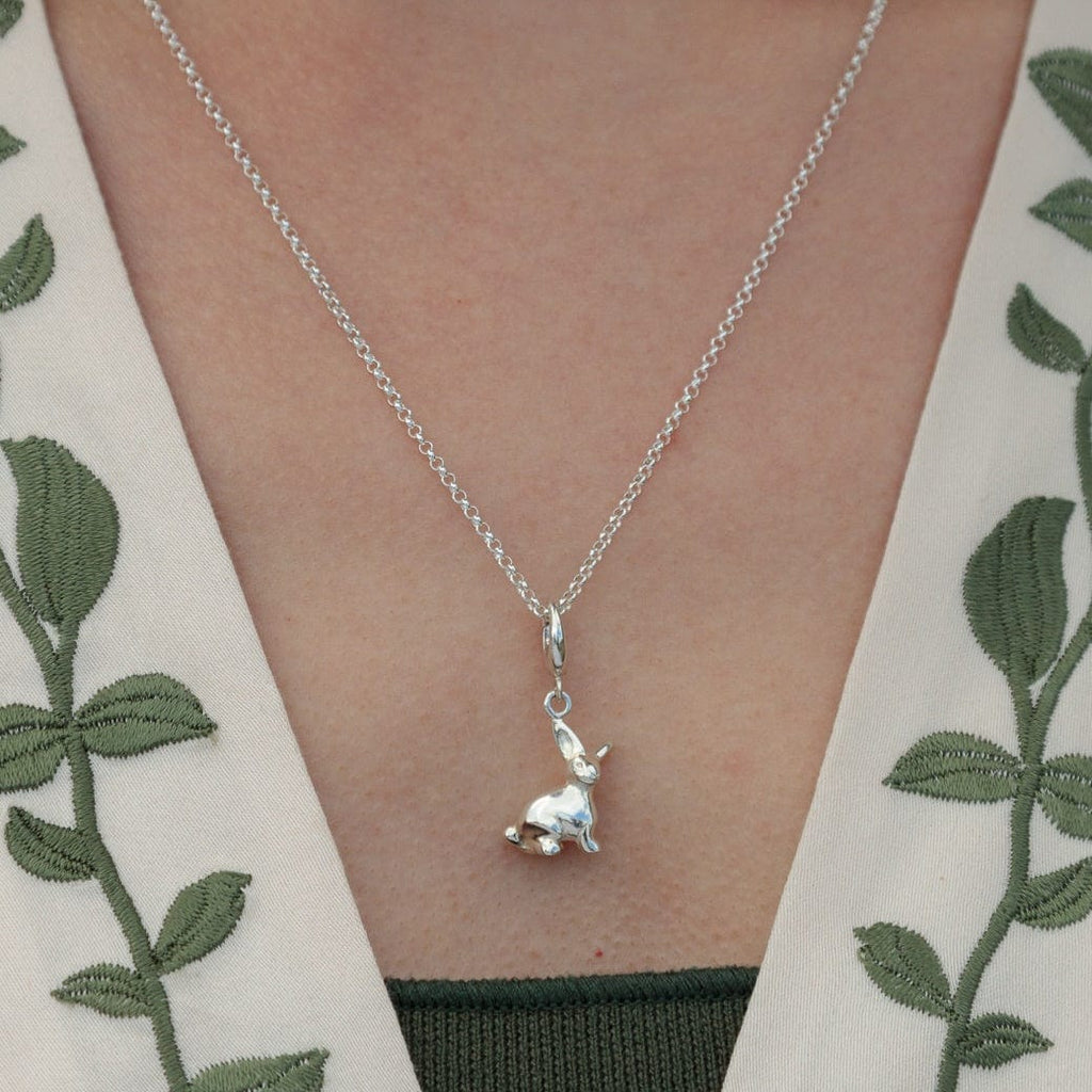 Silberne Kaninchen Charm Halskette | Shop Nory