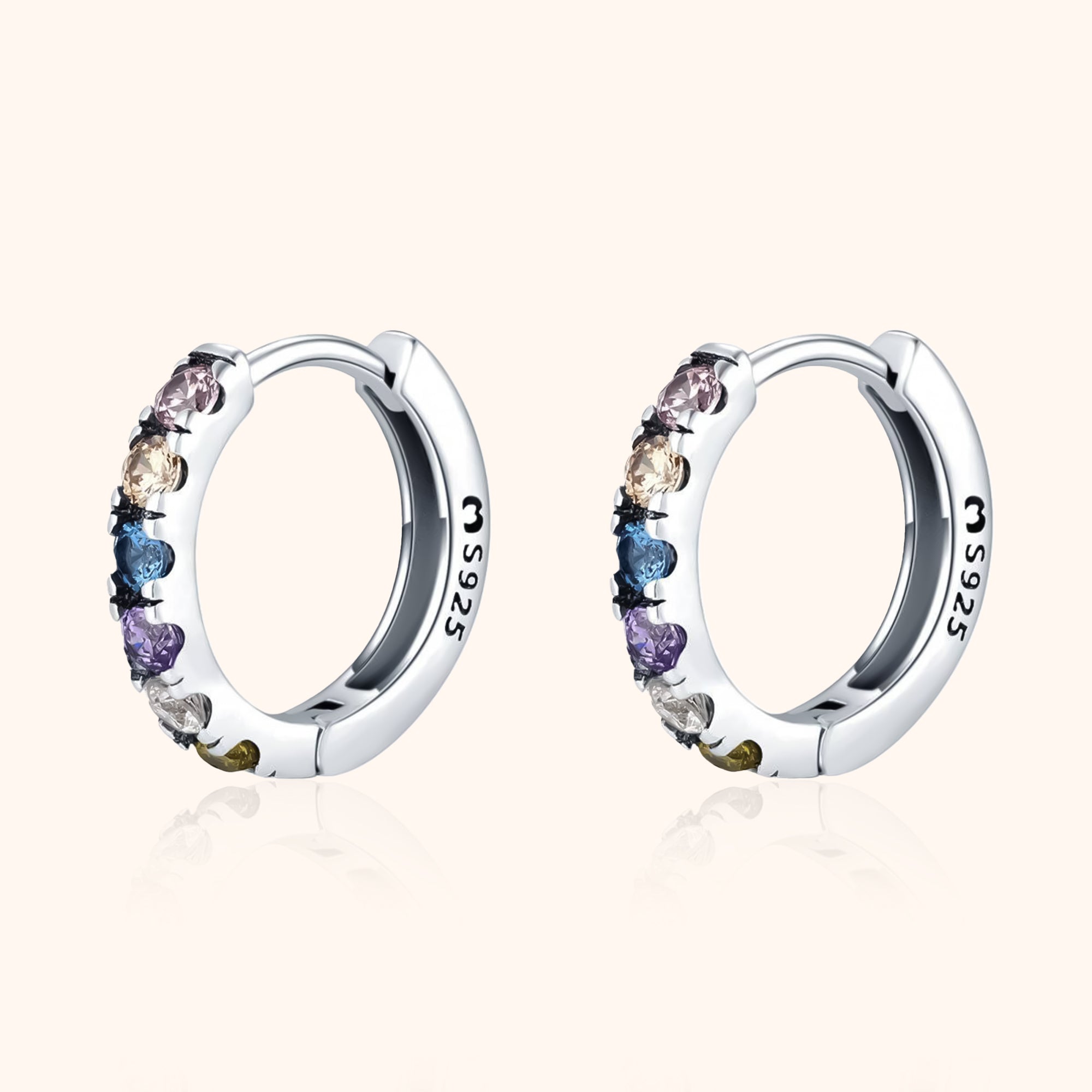 Bunte Zirkonia-Ohrringe - Aureline | Shop Nory