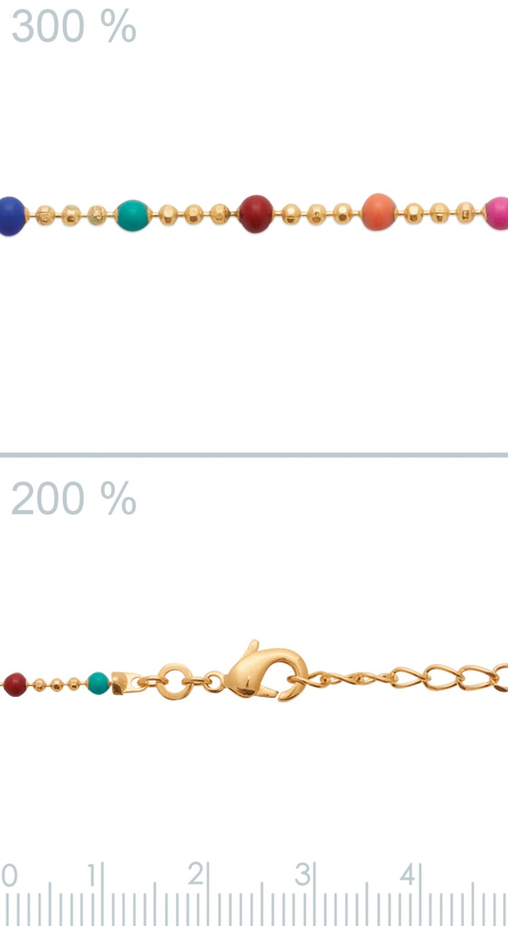 Armband mit bunten Perlen - 16K vergoldet | Shop Nory