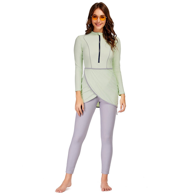 3 Teile Set Halal Bademode Badeanzug Burkini Badeoutfit