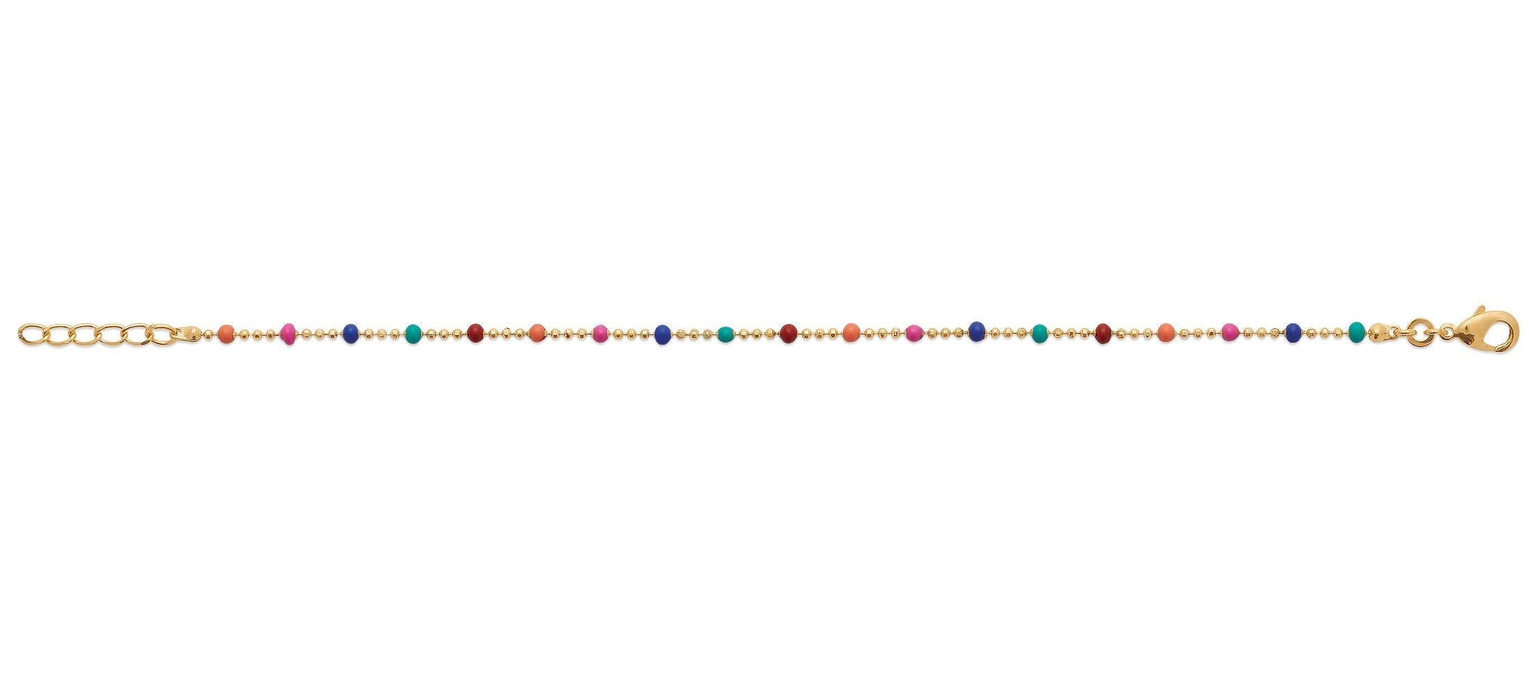 Armband mit bunten Perlen - 16K vergoldet | Shop Nory
