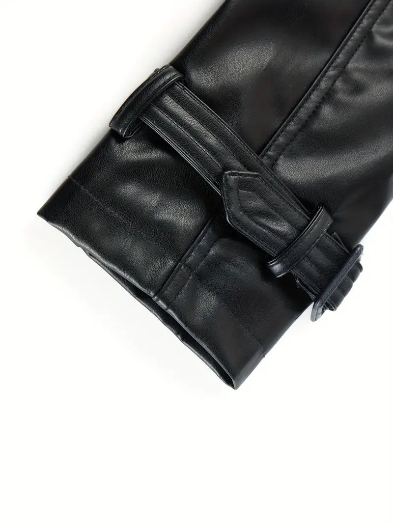 Shopnory | Trenchcoat - stilvolle lange schwarze Damenjacke