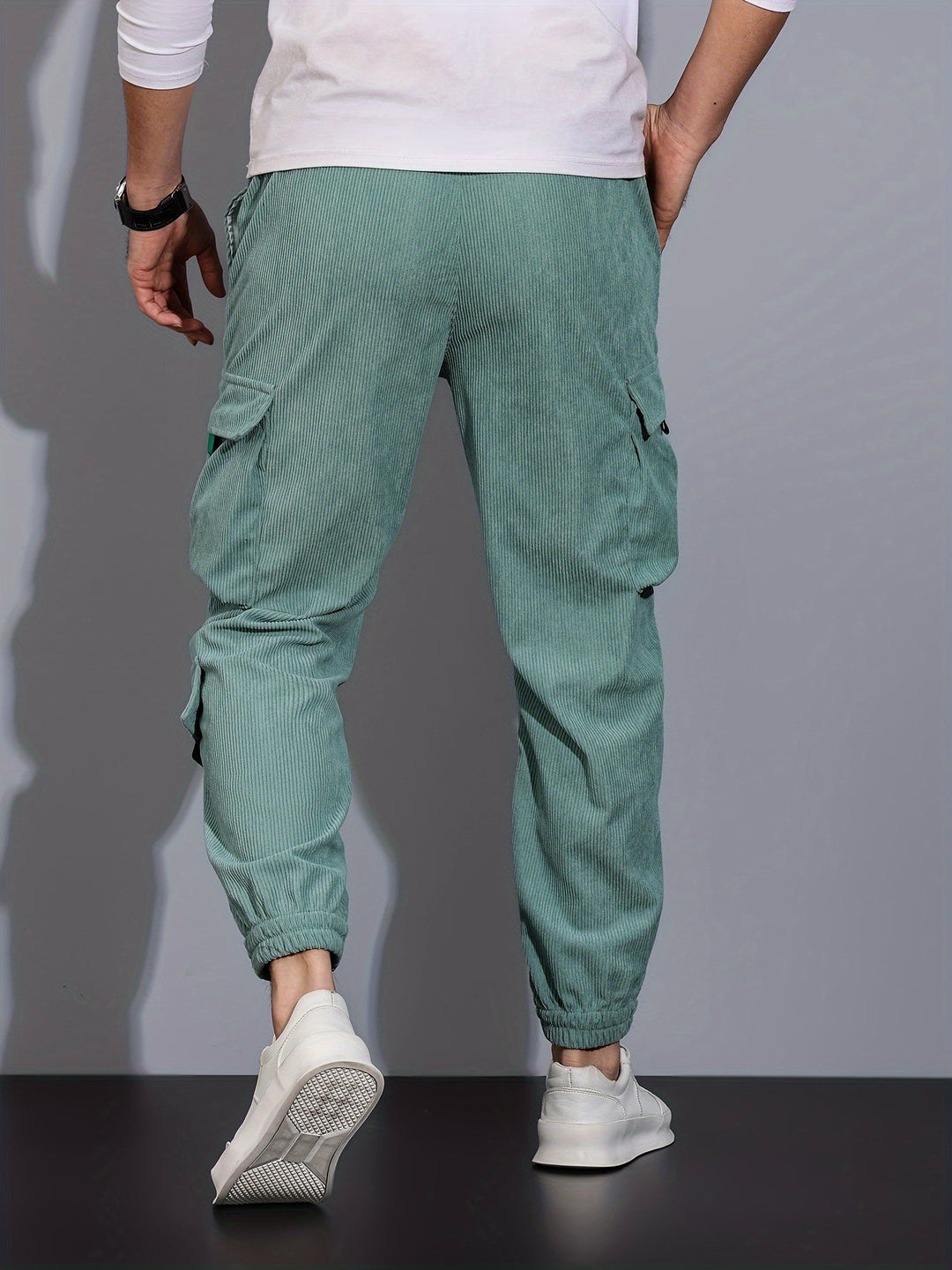 Schwarze Cargo-Hose für Herren