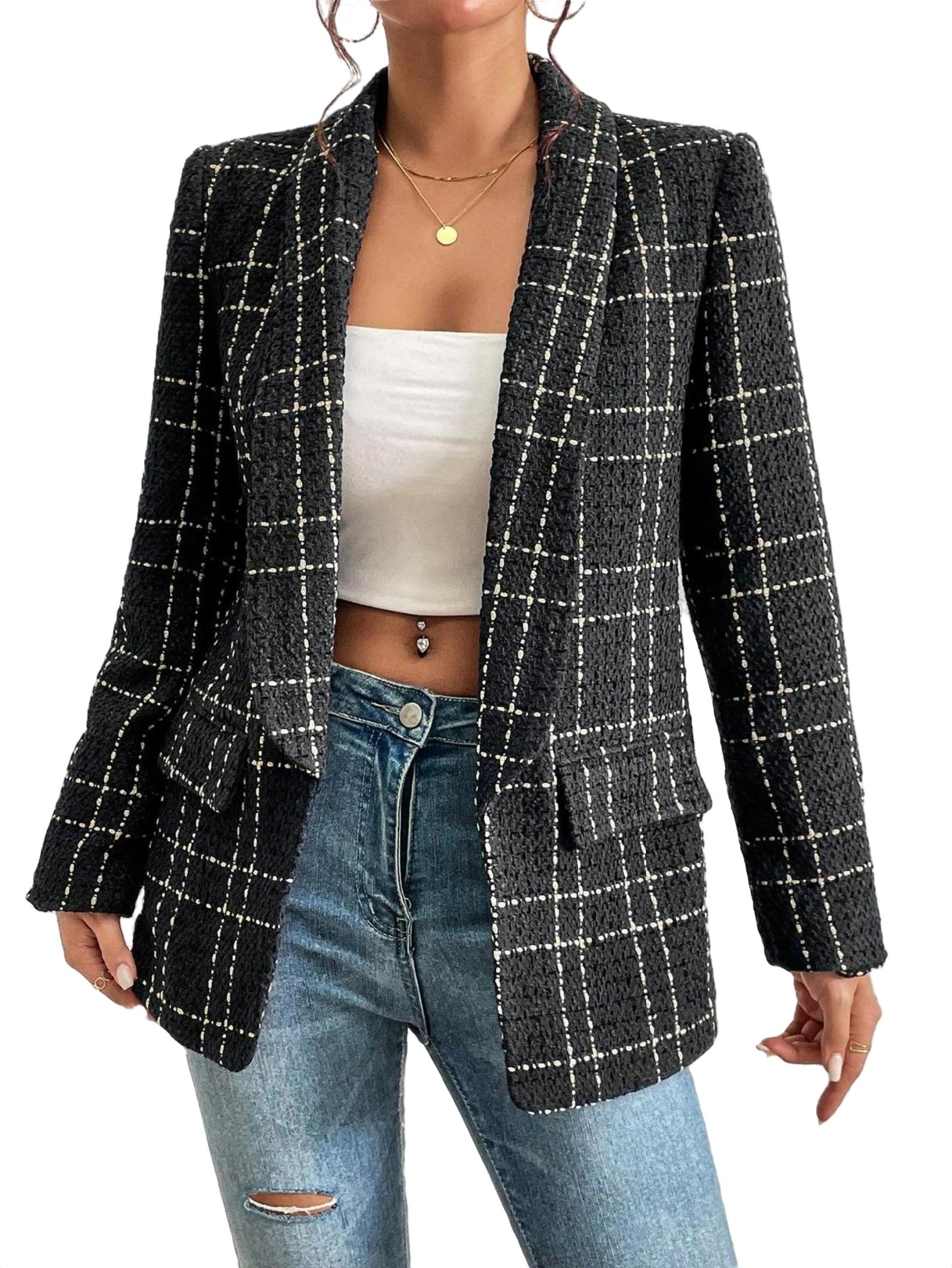 Karierter Blazer