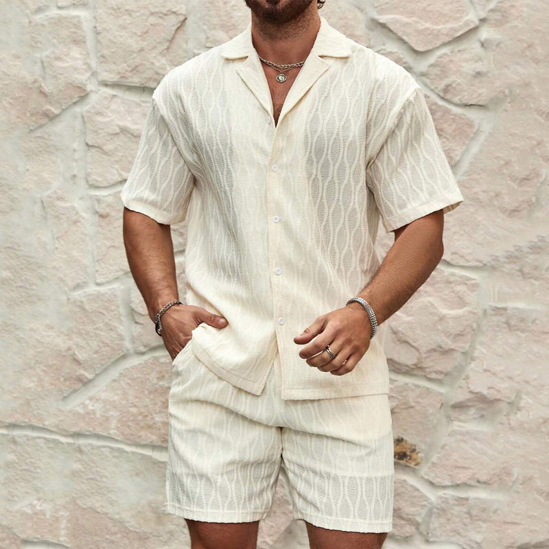 Set Herren Sommer mit Hemd und Shorts