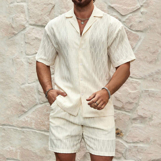 Set Herren Sommer mit Hemd und Shorts