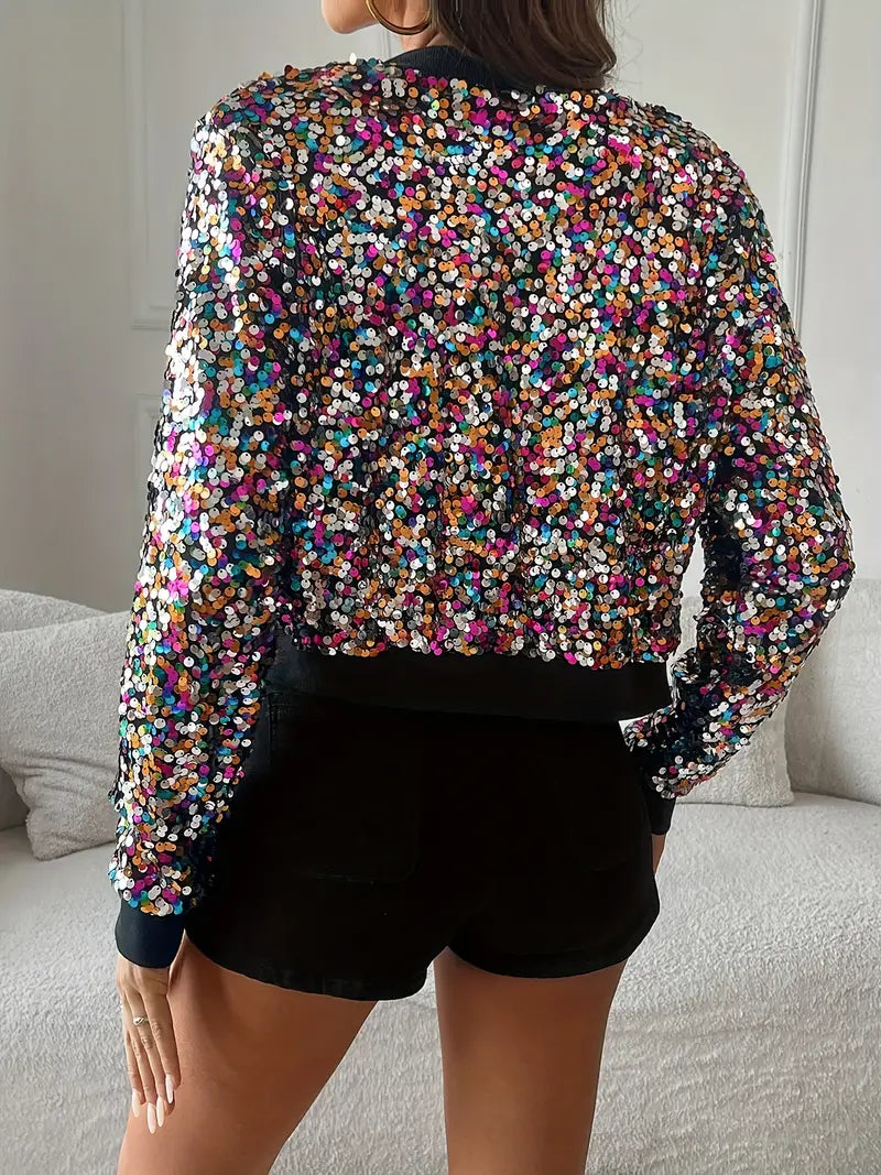 Legere Damenjacke mit Pailletten