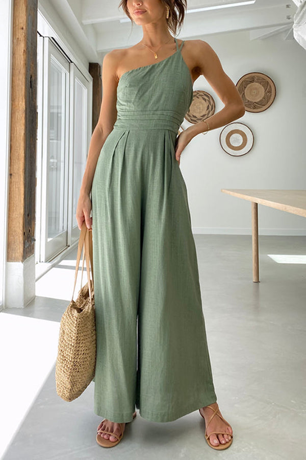 Ein-Schulter-Jumpsuit