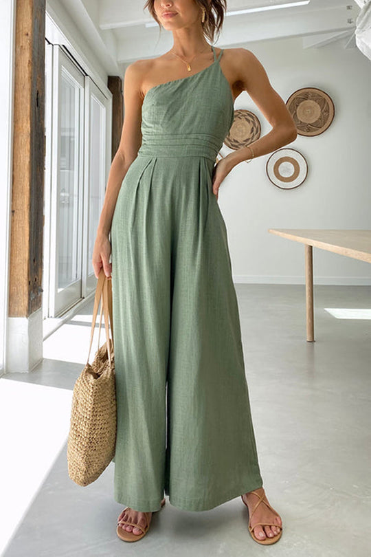 Ein-Schulter-Jumpsuit