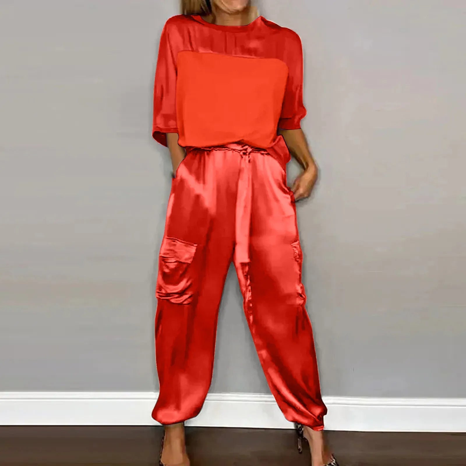 ShopNory | Satin Zweiteiler
