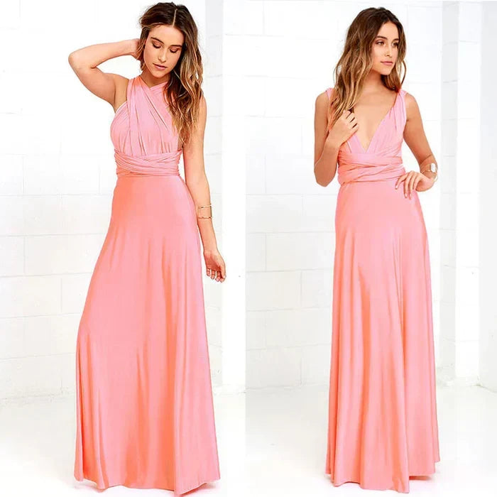 elastisches Wickelkleid mit Trägern