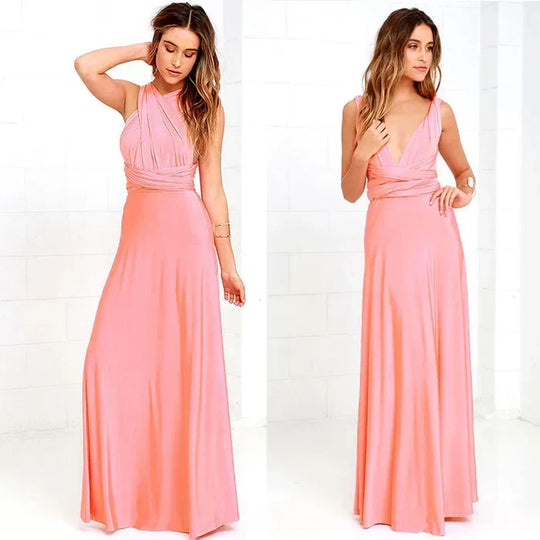 elastisches Wickelkleid mit Trägern