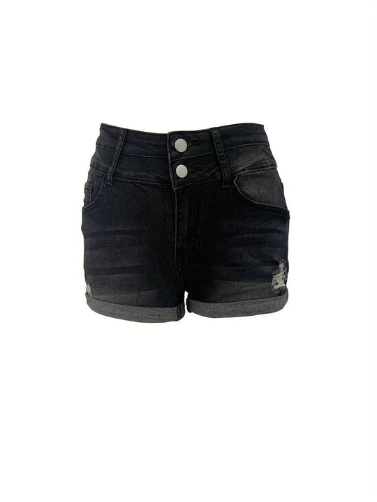 Gerippte Jeansshorts für Frühling/Sommer