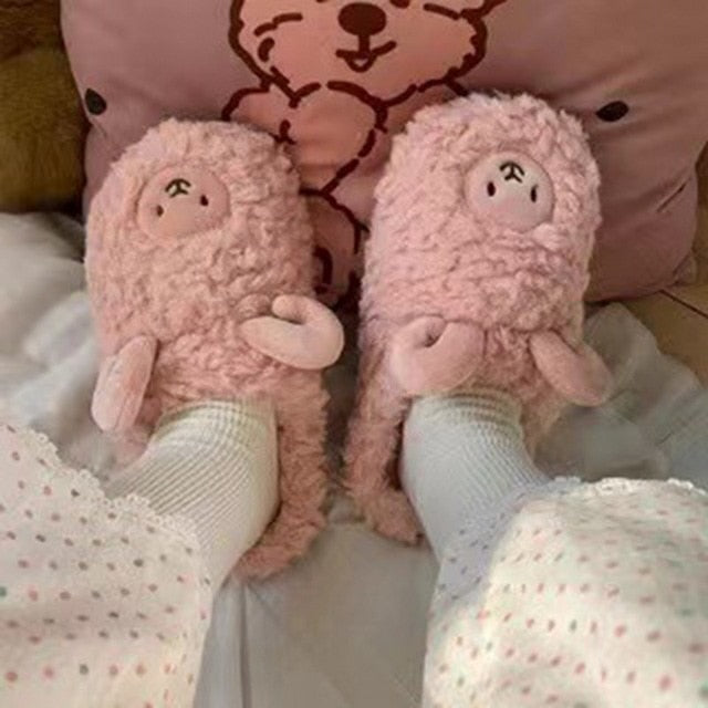 Bequeme Damen Hausschuhe mit Tiermuster
