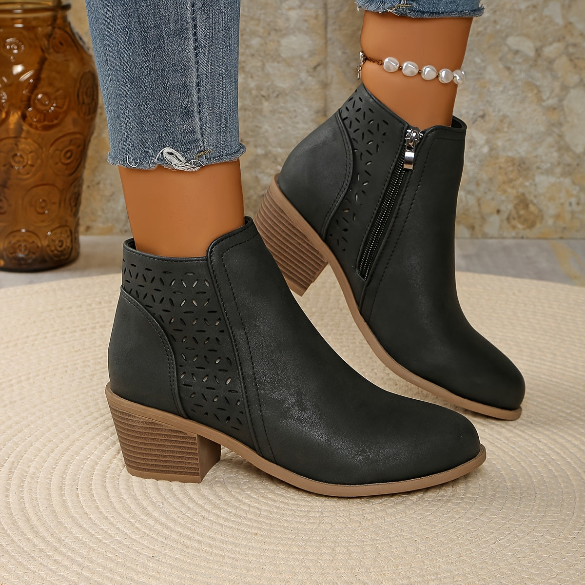 Damen-Stiefeletten aus Leder, orthopädisch & komfortabel