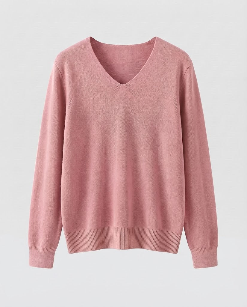 Damen Feinstrick-V-Ausschnitt-Pullover aus kuscheligem Angora-Mix Shop Nory