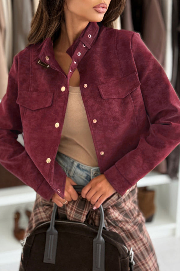 langärmelige Freizeitjacke mit Knöpfen