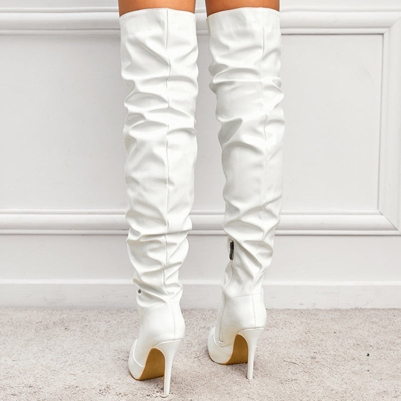 Kniehohe Lange Stiefel für Frauen mit Super Hohem Absatz für Partys
