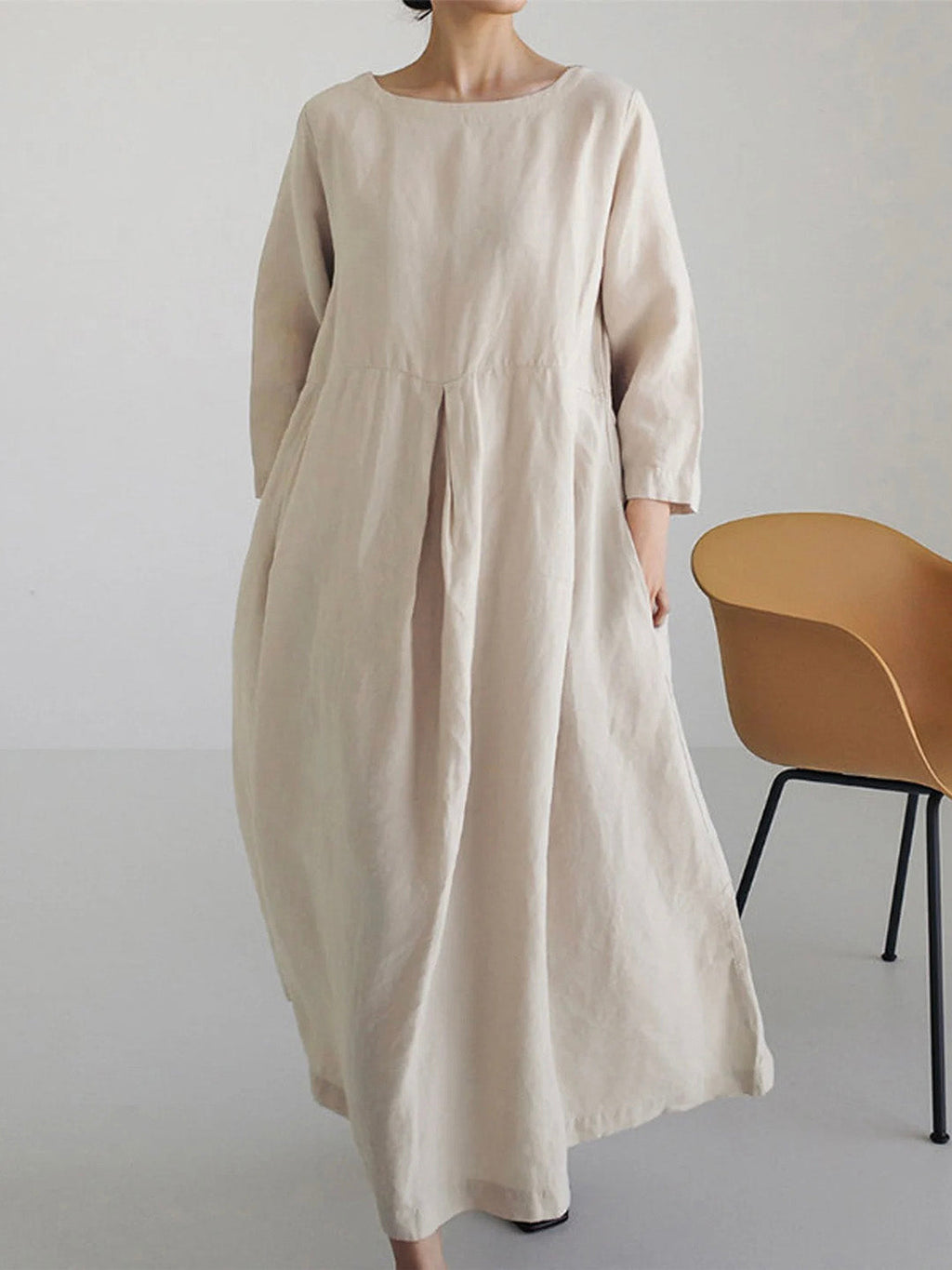 Lockeres kleid mit Seitentaschen