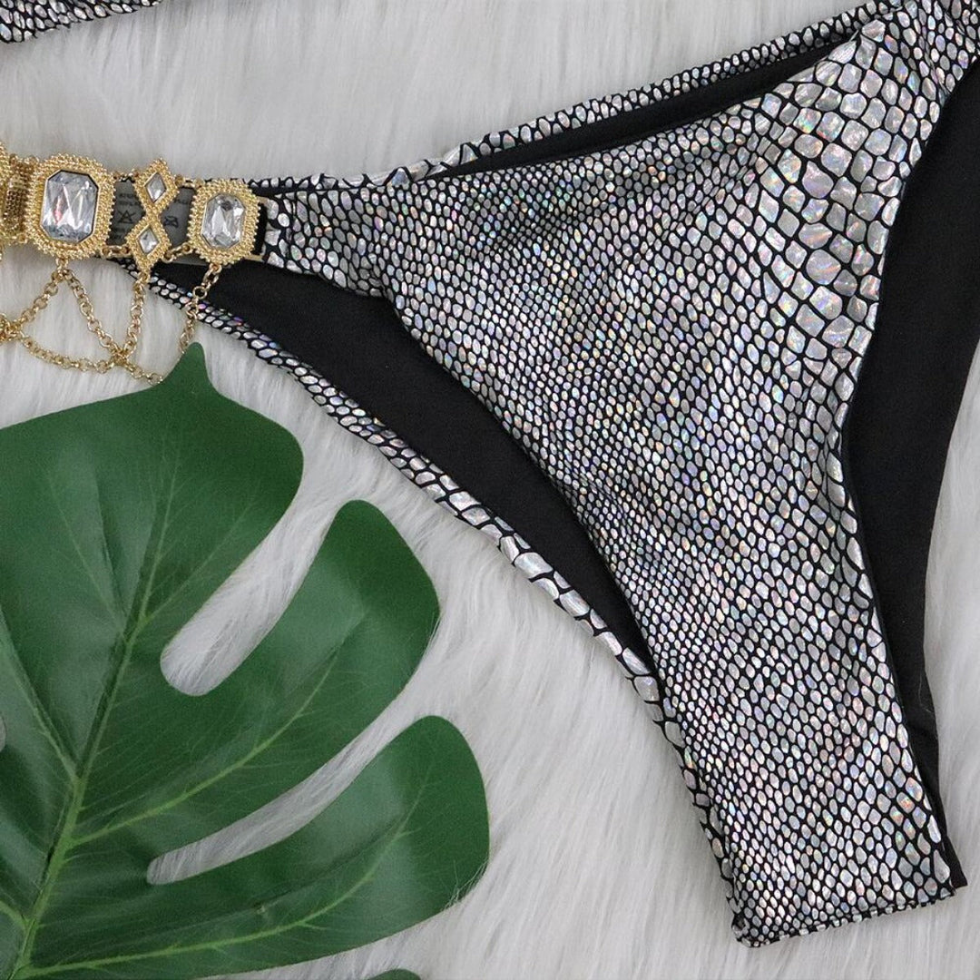 Crystal Diamond Split Badeanzug
