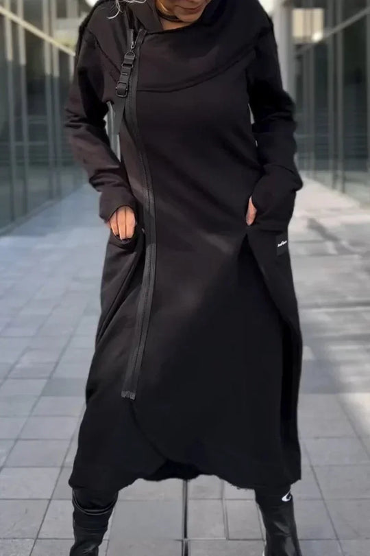 Langes Hoodie-Kleid mit Modernem Schnitt