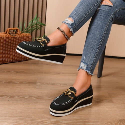 Orthopädische Slipper mit dicker Sohle und Ketten
