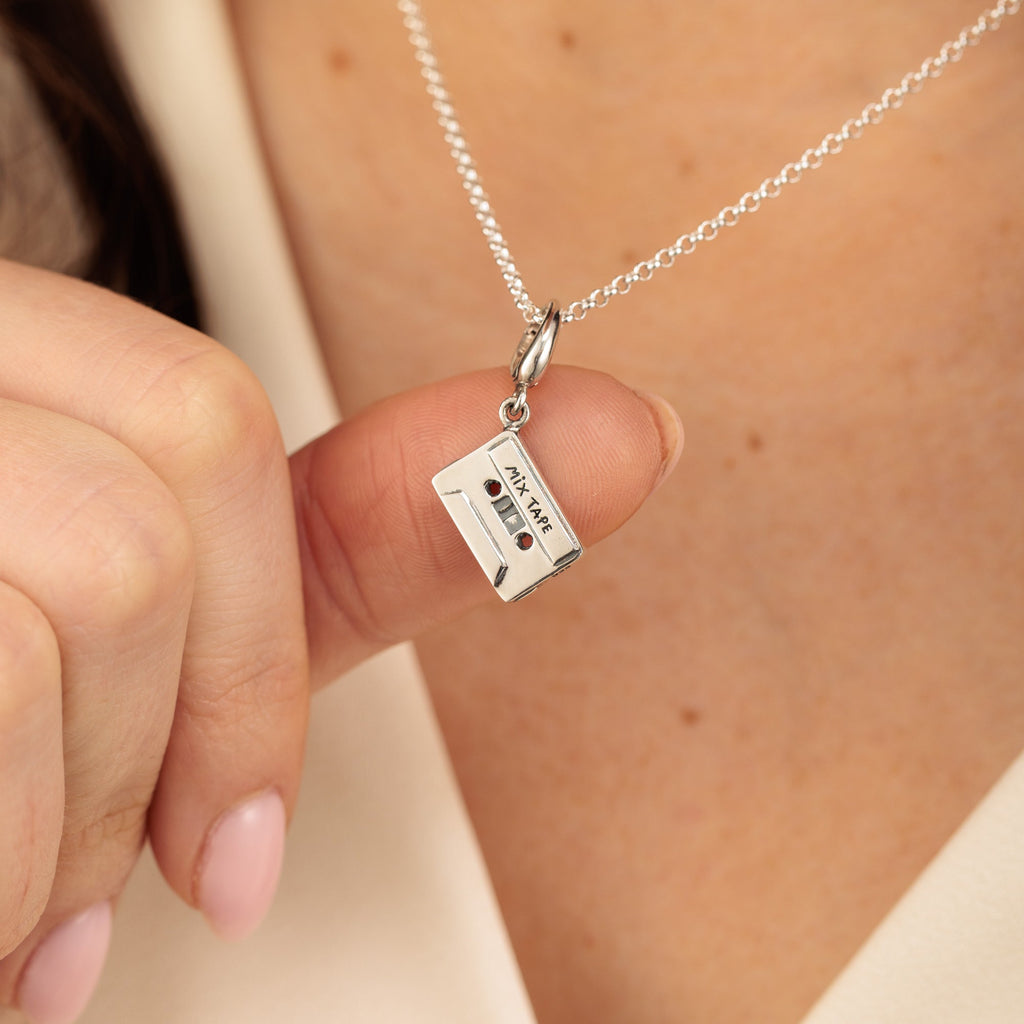 Silber Kassette Tape Charm Halskette | Shop Nory