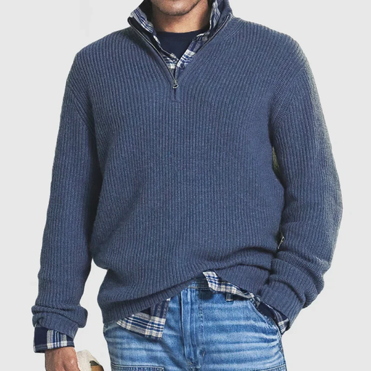 Lässiger Herren Zip-Pullover