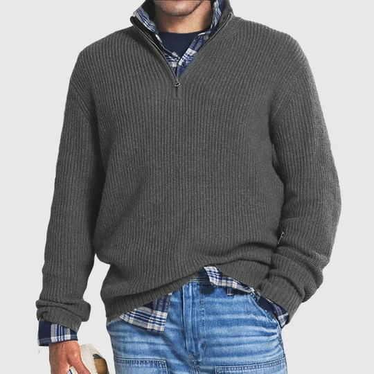 Lässiger Herren Zip-Pullover