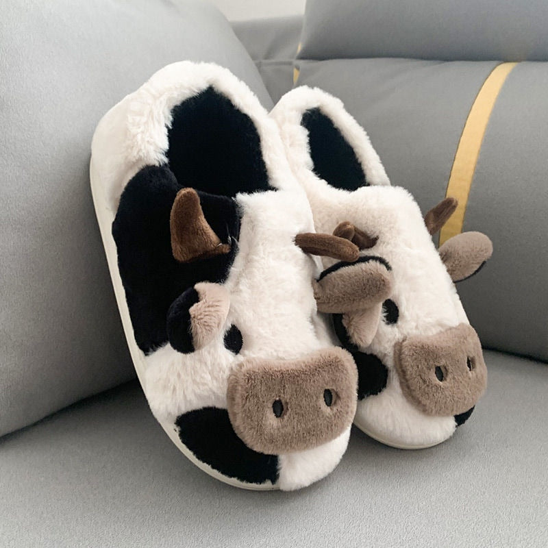Bequeme Damen Hausschuhe mit Tiermuster