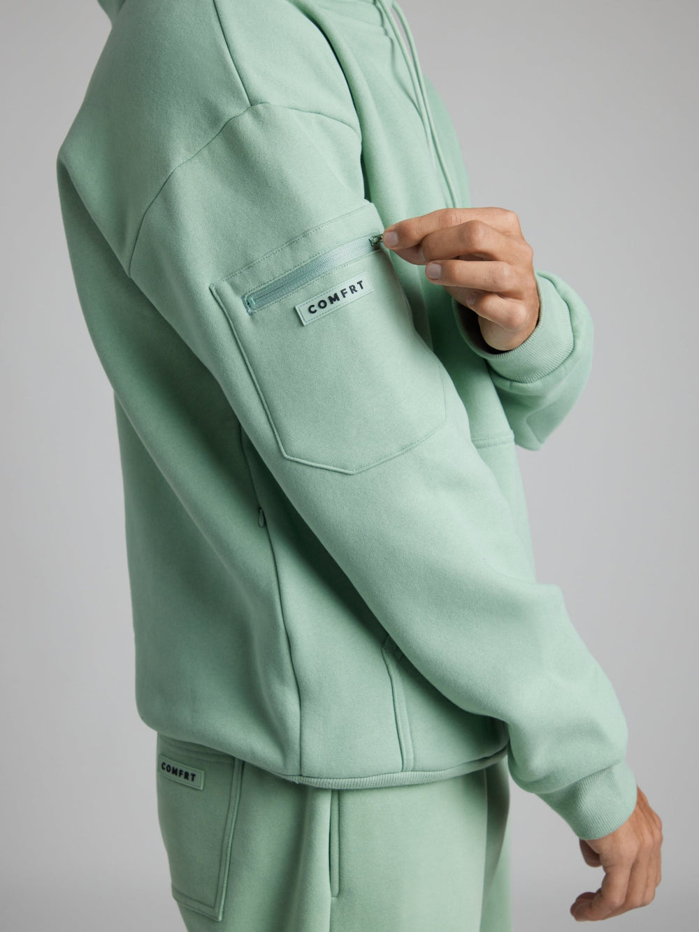 Bequemer Reise-Hoodie mit Flugmodus-Grafik