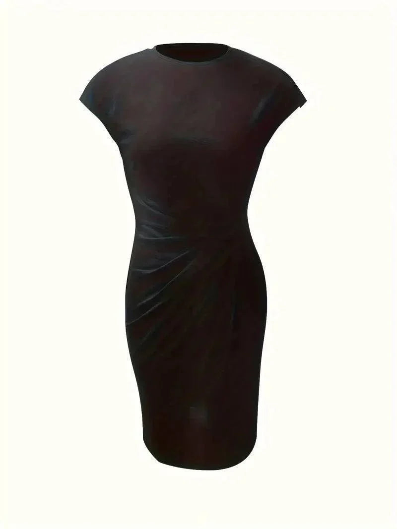 Bequemes Kleid mit Rundhalsausschnitt für Frauen