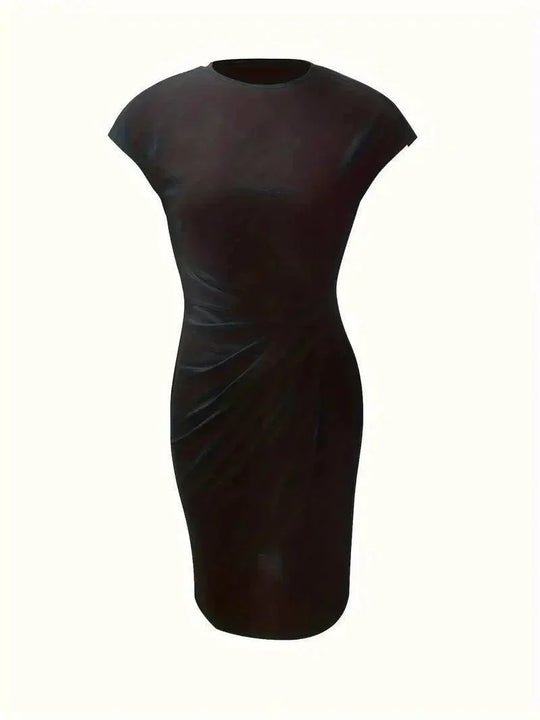 Bequemes Kleid mit Rundhalsausschnitt für Frauen