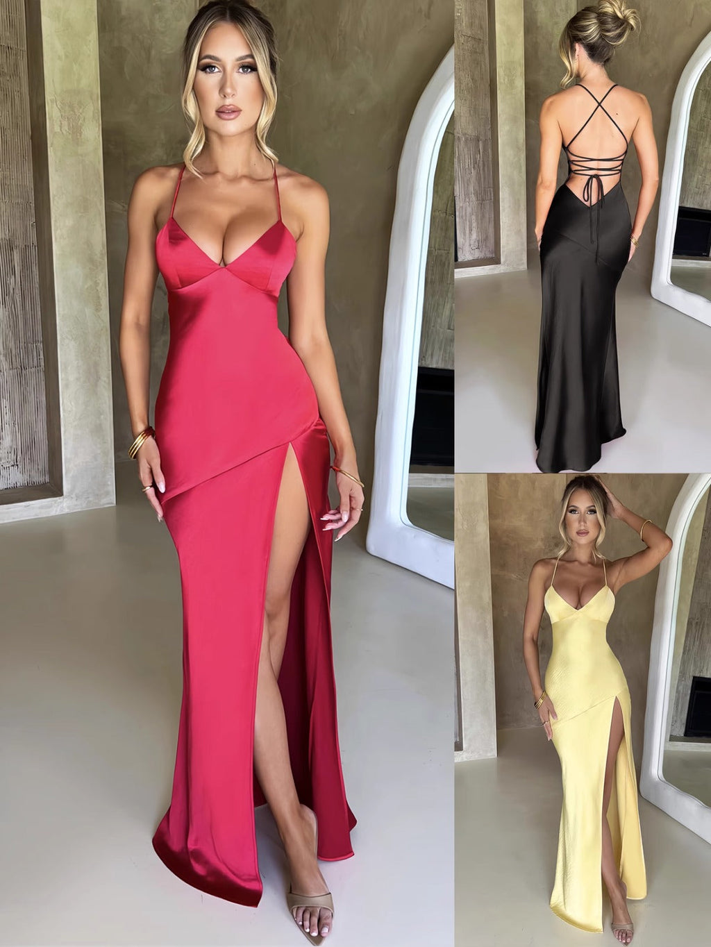 Sexy Kleid mit V-Ausschnitt
