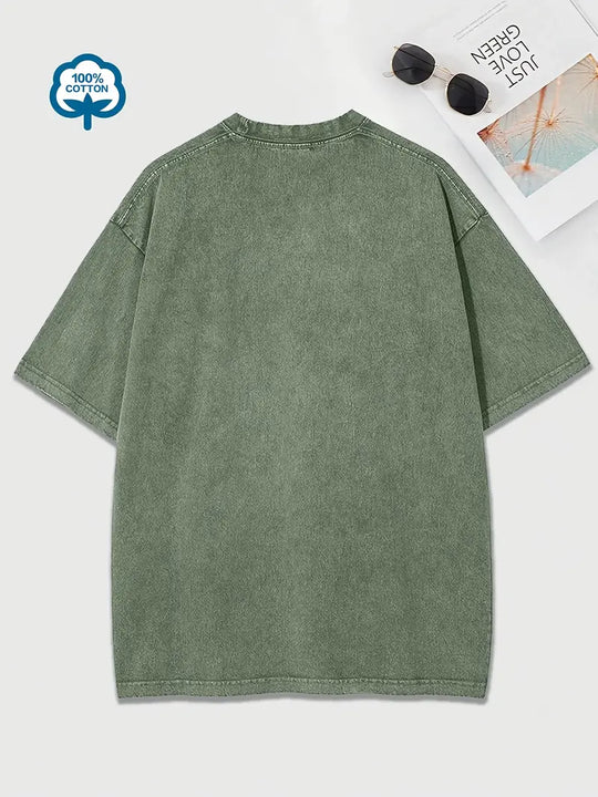 Baumwoll-T-Shirt mit Rundhalsausschnitt
