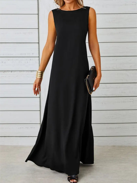 Elegante Jacquard Kleid Ohne Ärmel
