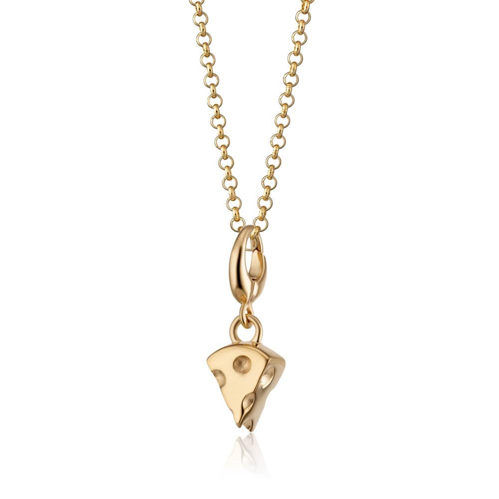 Gold Käse-Scheiben Charm Halskette | Shop Nory