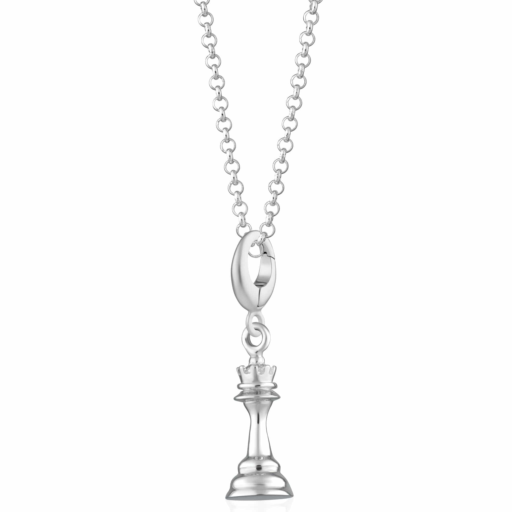 Silber Schachfigur Charm Halskette | Shop Nory