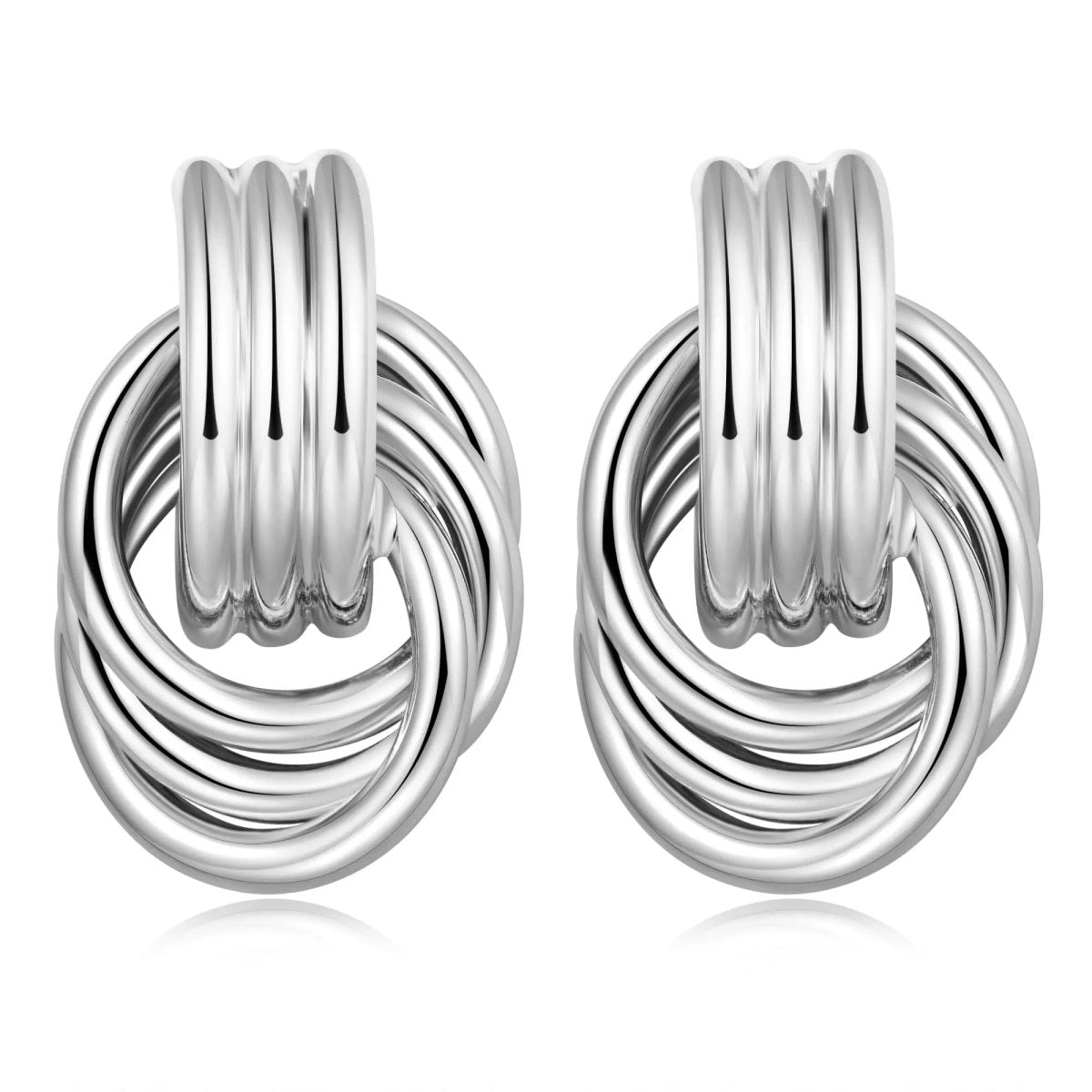 Chunky Hoop Knoten Herabhängende Stud Ohrringe | Shop Nory
