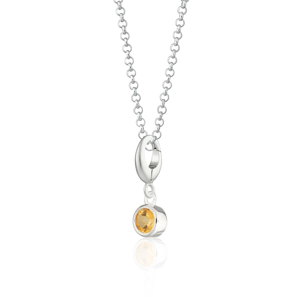 November Geburtsstein Charm Halskette (Citrin) | Shop Nory