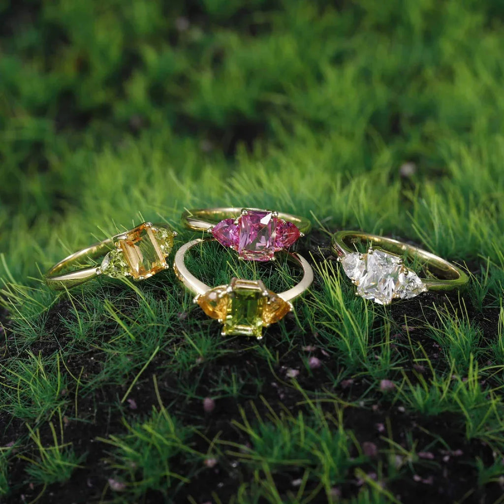 Citrin- und Peridot-Ring Citrin-Verlobungsring in Gold, Silber und Roségold | Shop Nory