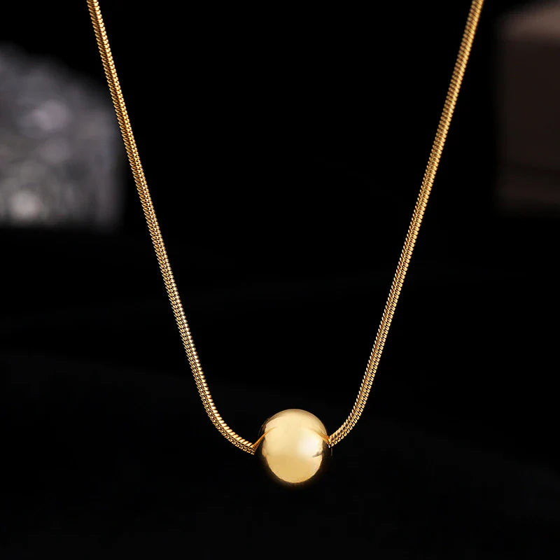 Classic Ball Titanstahl Anhänger Halskette | Shop Nory